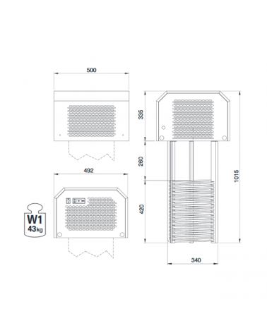 Cooling unit C1 - W1