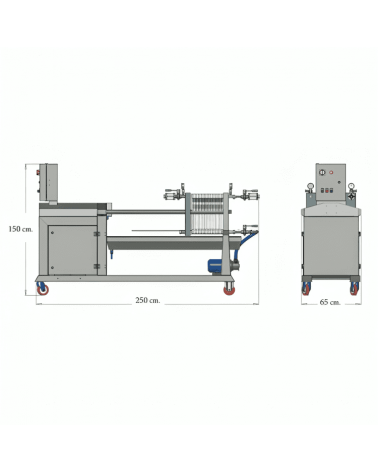 Filter with motorized closing