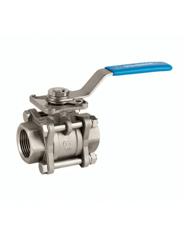 Control valve with “V” ball 3 pieces