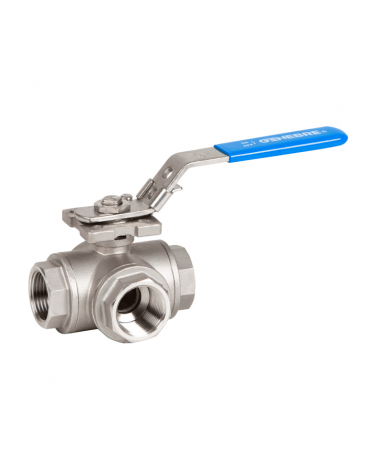 Reduced bore 3-way ball valve type L