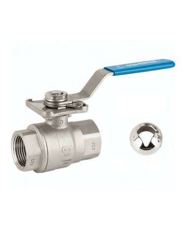 Control valve with "V" ball 2 pieces