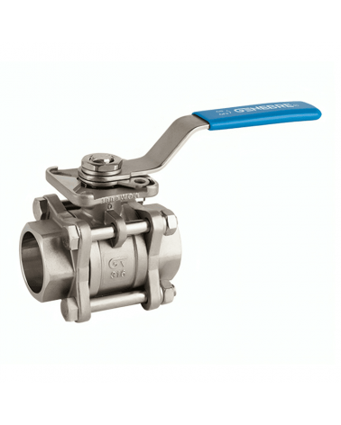 Full bore ball valve 3 pieces Socket Weld made of stainless steel