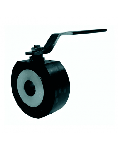 Wafer type full bore ball valve made of carbon steel