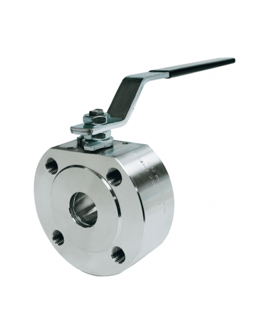 Full bore ball valve Wafer type made of stainless steel