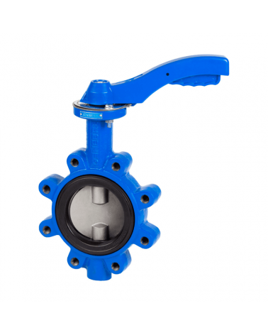 Lug type ball valve with flanged mounting