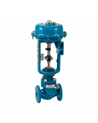 Modulating 2-way pneumatic valve − DIN flanges