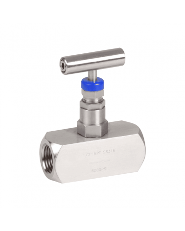 Needle valve (6,000 lbs) made of stainless steel