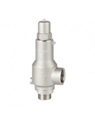 Safety relief valve with gas thread
