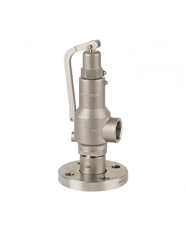 Flanged/threaded safety relief valve with lever