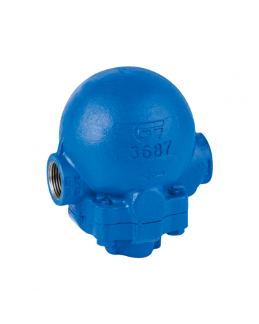 Closed float steam trap with threaded ends