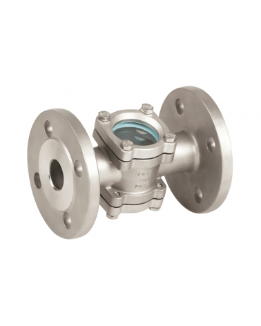 Double glazed turbulence sight glass DIN flanges