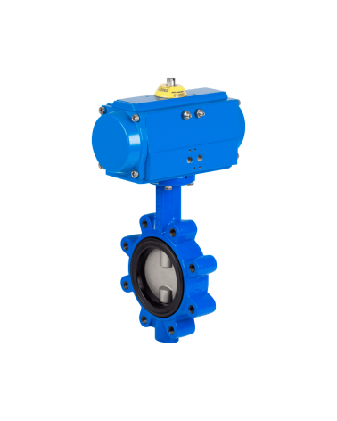 Butterfly valve type LUG (ANSI flanges) with single-acting pneumatic actuator