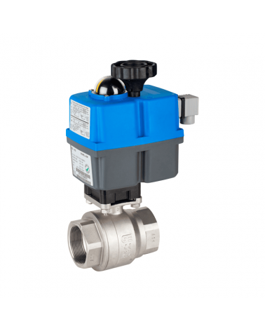 2-piece ball valve with single-phase electric actuator