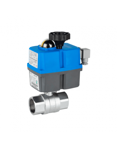 2-piece ball valve with single-phase electric actuator