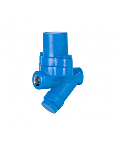 Bimetalic steam trap with strainer