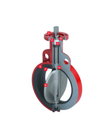 3-Cx resilient seated Wafer type butterfly valve