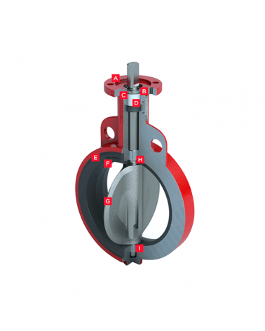 3-Cx resilient seated Lug type butterfly valve