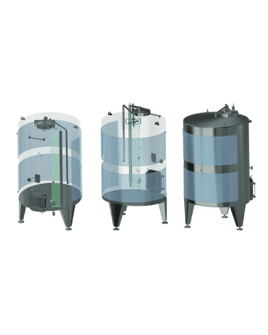 Closed stainless steel tank VIK