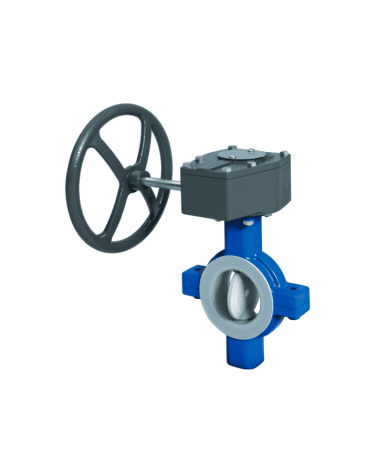Acris® Wafer type butterfly valve with PFA liner