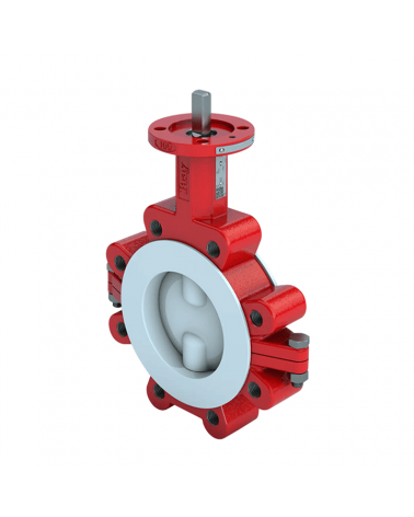Lug type butterfly valve with PTFE lining − 2-Cx