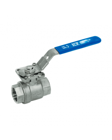 Full bore ball valve 2 pieces