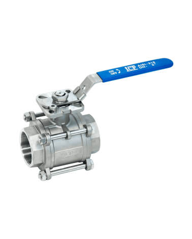 Full bore ball valve 3 pieces