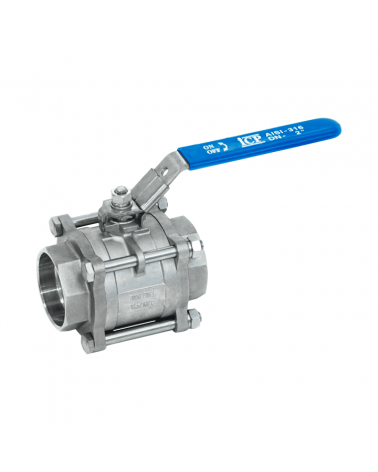 Full bore ball valve 3 pieces