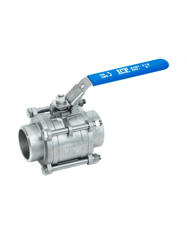 Full bore ball valve 3 pieces