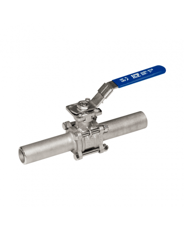 Full bore ball valve 3 pieces