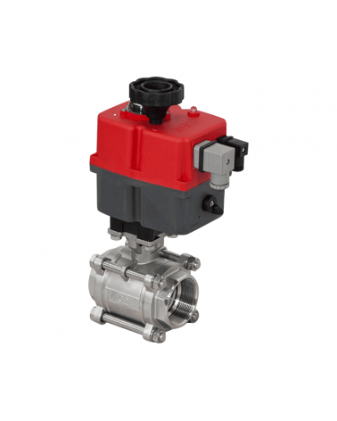 3 piece full bore ball valve with single-phase electrical actuator