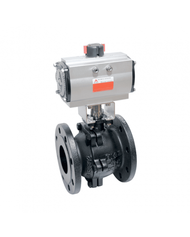 2 piece full bore ball valve with double-acting pneumatic actuator