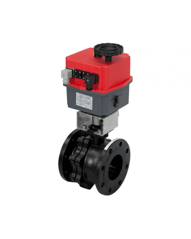 2 piece full bore ball valve with single-phase electrical actuator