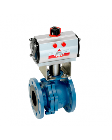 Full bore ball valve 2 pieces with double acting pneumatic actuator