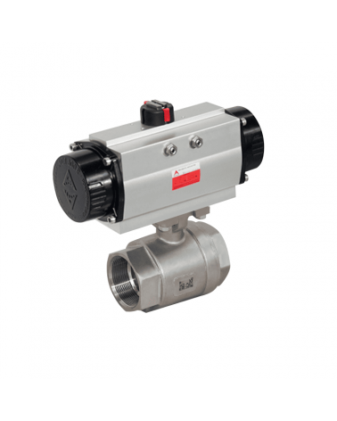 2 piece full bore ball valve with single-acting pneumatic actuator