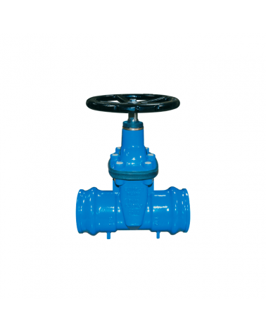 Gate valve with connection to PVC pipeline