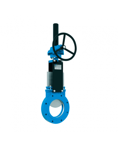 Unidirectional flanged knife gate valve