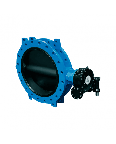 Double flanged butterfly valve