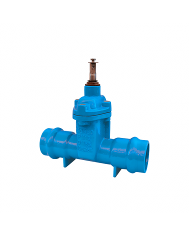 Gate valve with connection to PVC pipeline