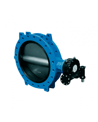 Double flanged butterfly valve